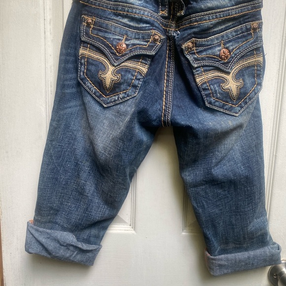Rock Revival Blue Cropped cuffed up Jeans
Can also be worn un cuffed - Picture 1 of 4